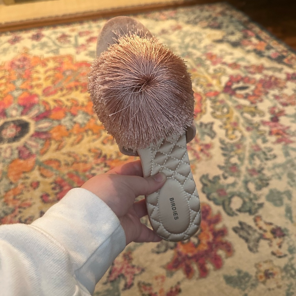 Pink Fringe Mules - Picture 2 of 5